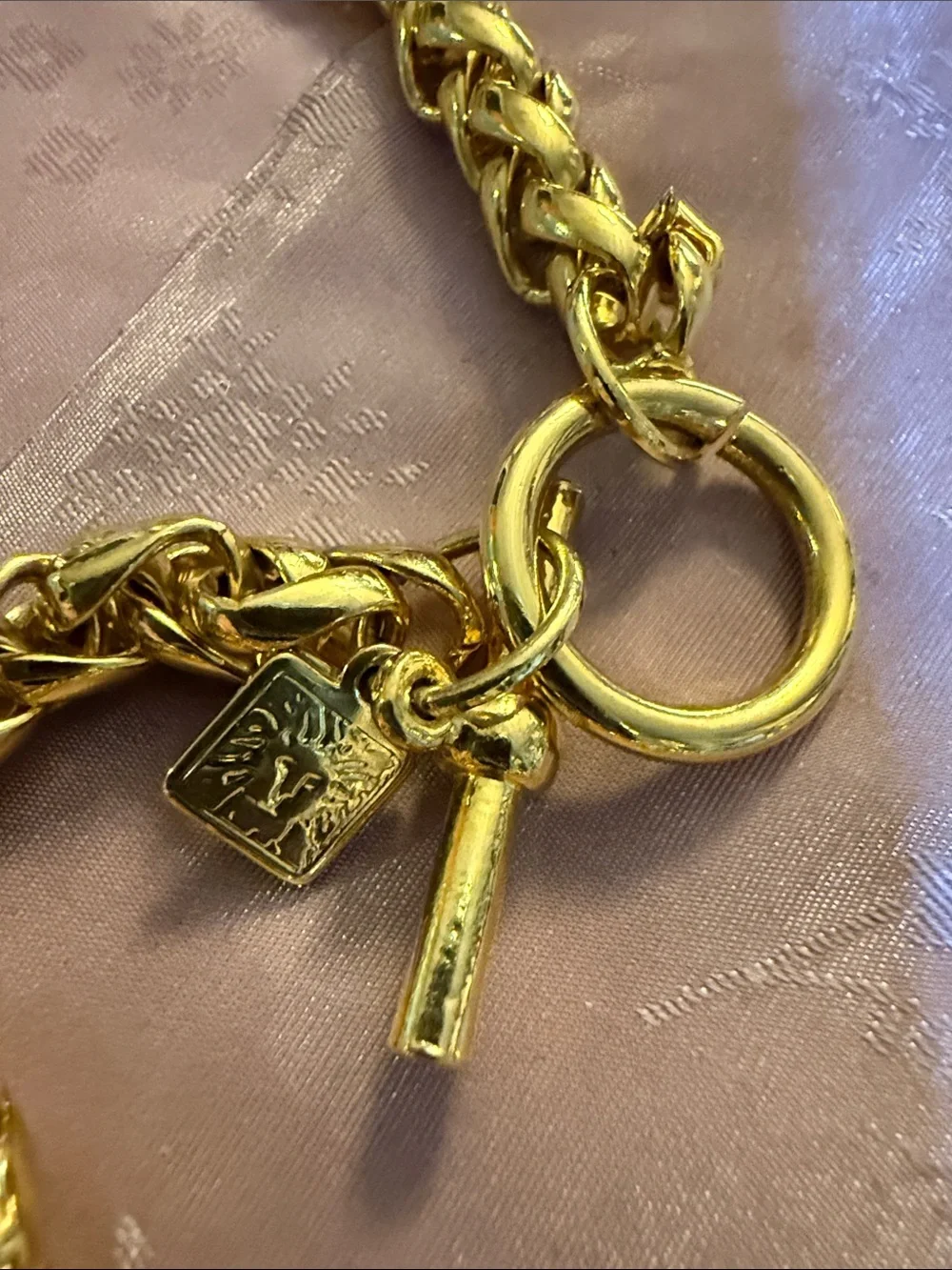 Gold-Tone Chain Necklace with FAUX toggle by Anne Klein